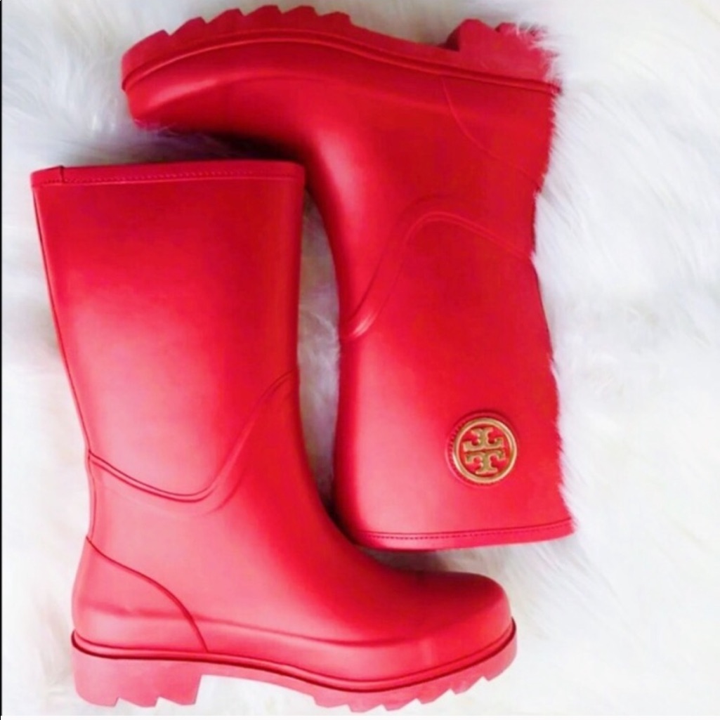 Tory Burch Maureen Rubber Rain Boots